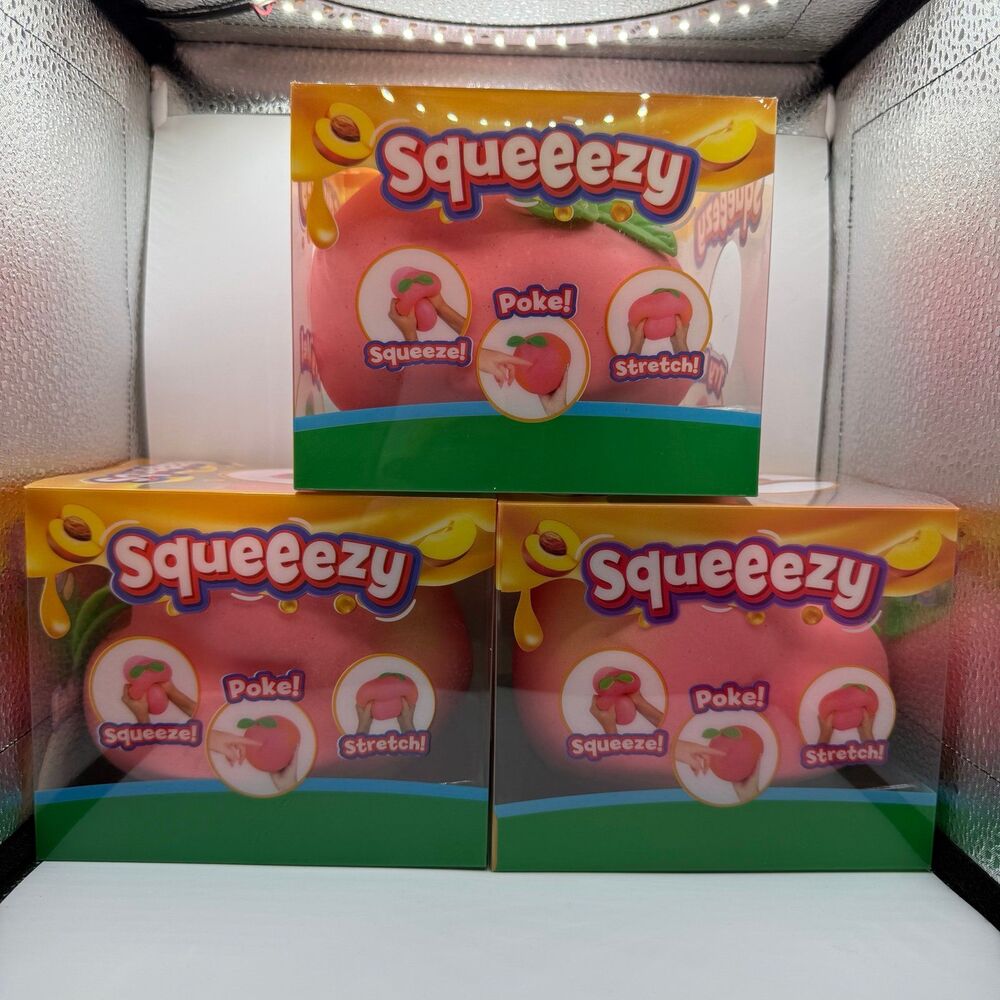 Sunny Days - Squeeezy Peach *100% Authentic* Viral Sensory Squish Toy (Set of 3)